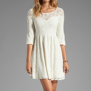 Free People Shake It Up Dress Lace Overlay